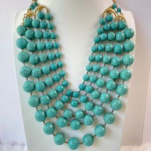 Elegant Turquoise Beaded Necklace